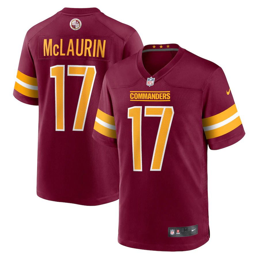 Men Washington Commanders 17 Terry McLaurin Nike Burgundy Game NFL Jersey